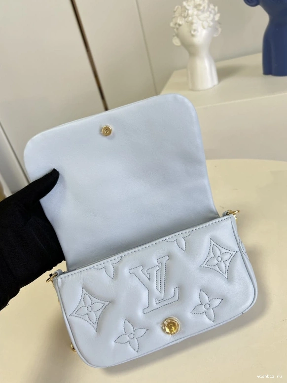 WIS ON LOUIS BUBBLEGRAM VUITTON WALLET STRAP 1130